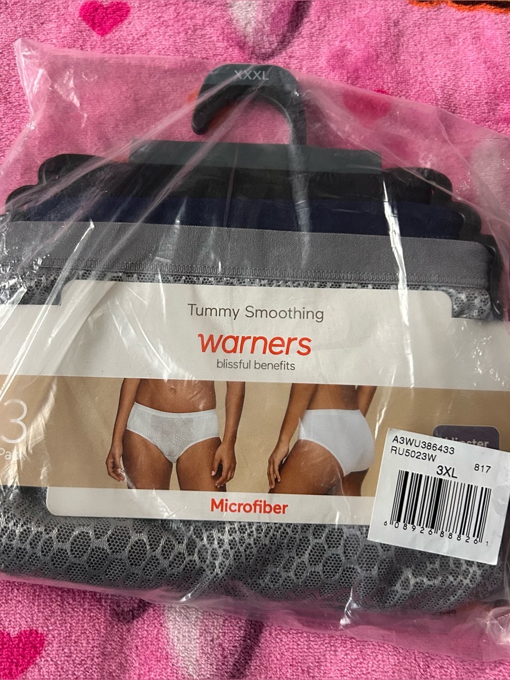 NWT (3XL) Warners 3-pack Blissful Benefits Underwear
